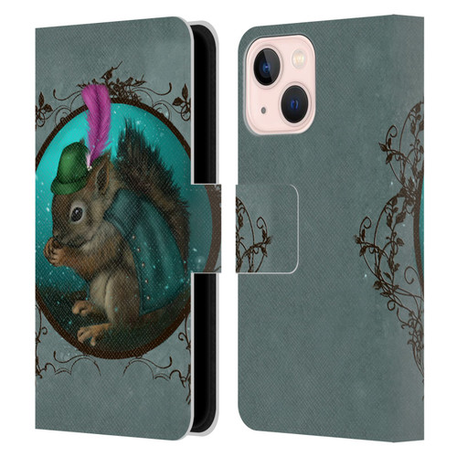 Ash Evans Animals Squirrel Leather Book Wallet Case Cover For Apple iPhone 13 Mini