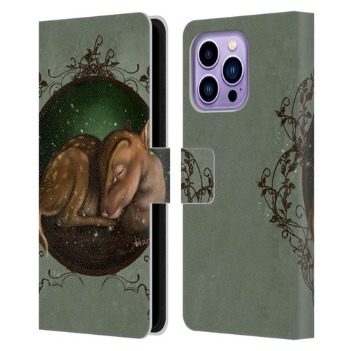Ash Evans Animals Foundling Fawn Leather Book Wallet Case Cover For Apple iPhone 14 Pro Max