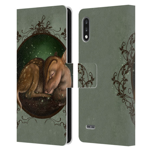 Ash Evans Animals Foundling Fawn Leather Book Wallet Case Cover For LG K22