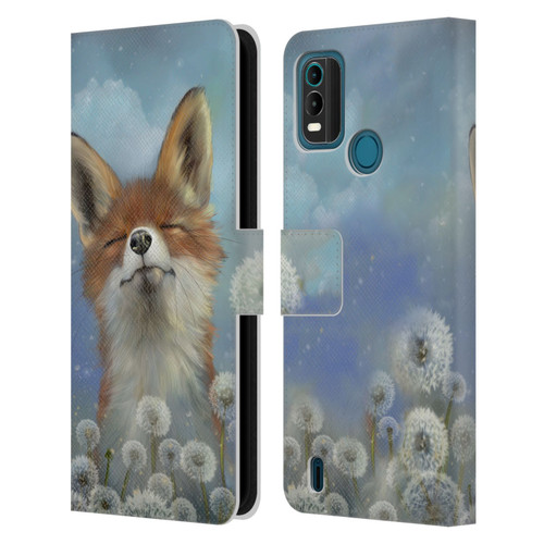 Ash Evans Animals Dandelion Fox Leather Book Wallet Case Cover For Nokia G11 Plus