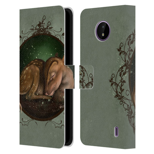 Ash Evans Animals Foundling Fawn Leather Book Wallet Case Cover For Nokia C10 / C20