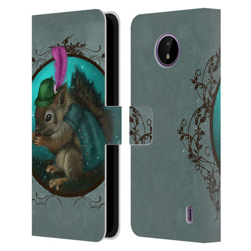 Ash Evans Animals Squirrel Leather Book Wallet Case Cover For Nokia C10 / C20