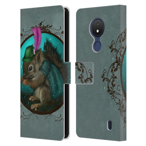 Ash Evans Animals Squirrel Leather Book Wallet Case Cover For Nokia C21