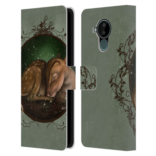 Ash Evans Animals Foundling Fawn Leather Book Wallet Case Cover For Nokia C30