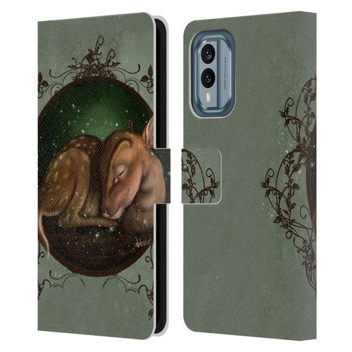 Ash Evans Animals Foundling Fawn Leather Book Wallet Case Cover For Nokia X30