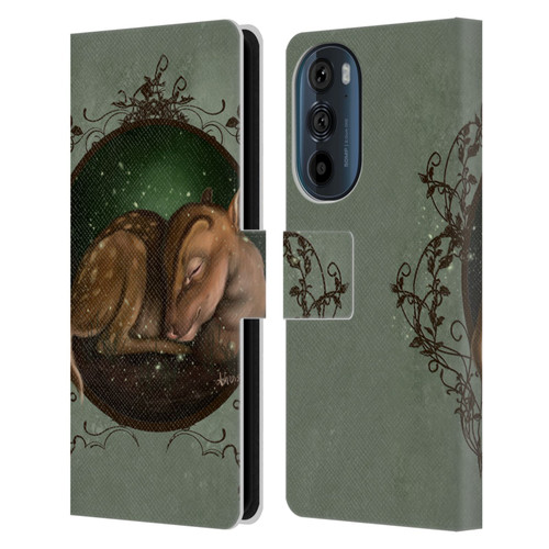 Ash Evans Animals Foundling Fawn Leather Book Wallet Case Cover For Motorola Edge 30