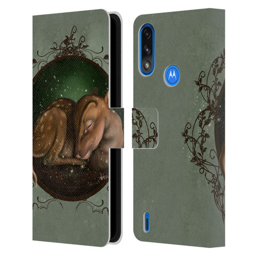 Ash Evans Animals Foundling Fawn Leather Book Wallet Case Cover For Motorola Moto E7 Power / Moto E7i Power