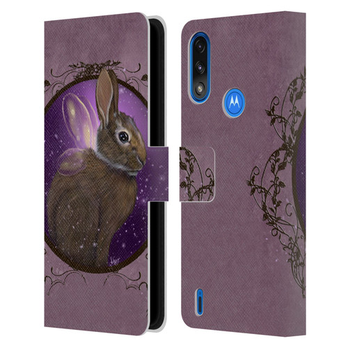 Ash Evans Animals Rabbit Leather Book Wallet Case Cover For Motorola Moto E7 Power / Moto E7i Power