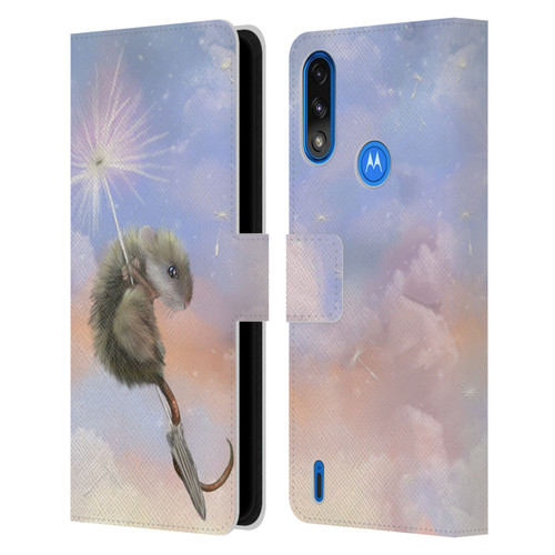 Ash Evans Animals Dandelion Mouse Leather Book Wallet Case Cover For Motorola Moto E7 Power / Moto E7i Power