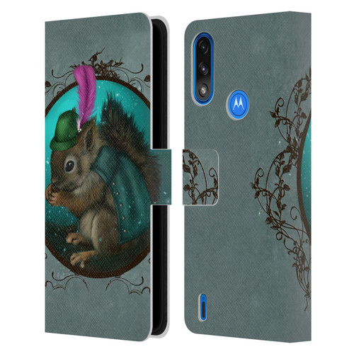 Ash Evans Animals Squirrel Leather Book Wallet Case Cover For Motorola Moto E7 Power / Moto E7i Power