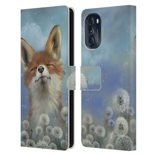Ash Evans Animals Dandelion Fox Leather Book Wallet Case Cover For Motorola Moto G (2022)