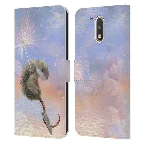Ash Evans Animals Dandelion Mouse Leather Book Wallet Case Cover For Motorola Moto G41