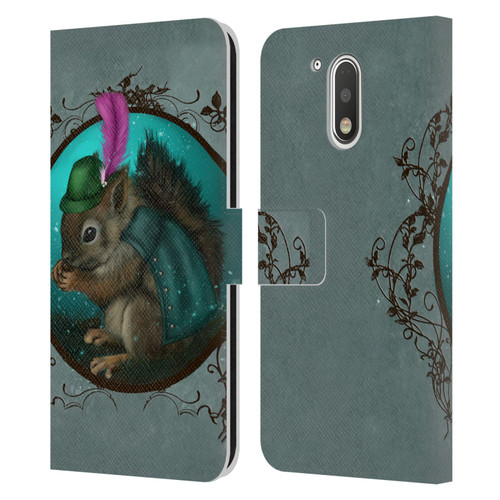 Ash Evans Animals Squirrel Leather Book Wallet Case Cover For Motorola Moto G41