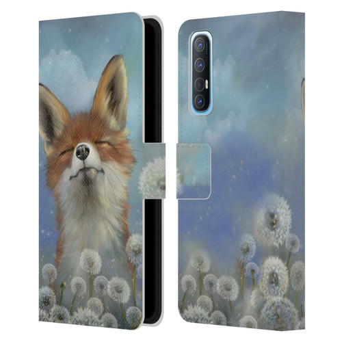 Ash Evans Animals Dandelion Fox Leather Book Wallet Case Cover For OPPO Find X2 Neo 5G