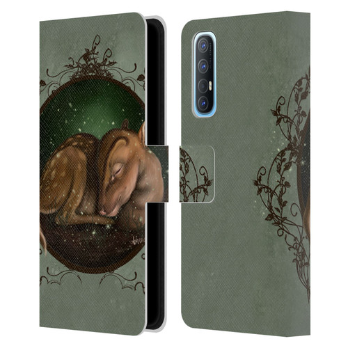 Ash Evans Animals Foundling Fawn Leather Book Wallet Case Cover For OPPO Find X2 Neo 5G