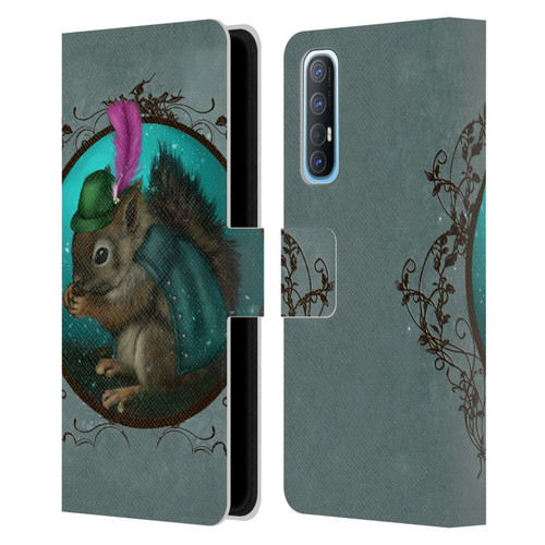 Ash Evans Animals Squirrel Leather Book Wallet Case Cover For OPPO Find X2 Neo 5G