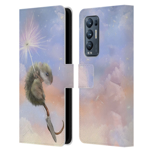 Ash Evans Animals Dandelion Mouse Leather Book Wallet Case Cover For OPPO Find X3 Neo / Reno5 Pro+ 5G