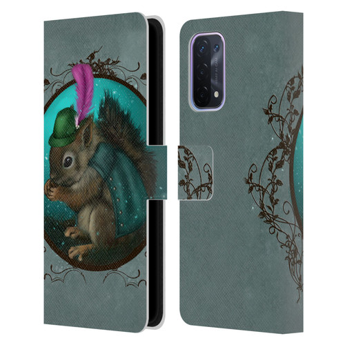 Ash Evans Animals Squirrel Leather Book Wallet Case Cover For OPPO A54 5G
