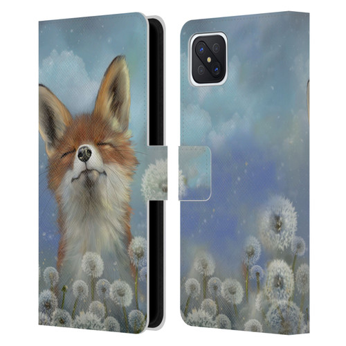 Ash Evans Animals Dandelion Fox Leather Book Wallet Case Cover For OPPO Reno4 Z 5G