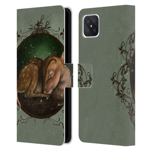 Ash Evans Animals Foundling Fawn Leather Book Wallet Case Cover For OPPO Reno4 Z 5G