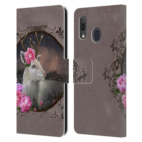 Ash Evans Animals White Deer Leather Book Wallet Case Cover For Samsung Galaxy A33 5G (2022)