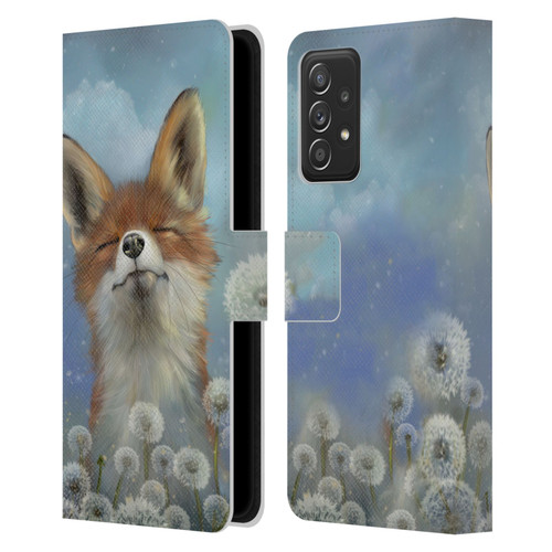 Ash Evans Animals Dandelion Fox Leather Book Wallet Case Cover For Samsung Galaxy A53 5G (2022)