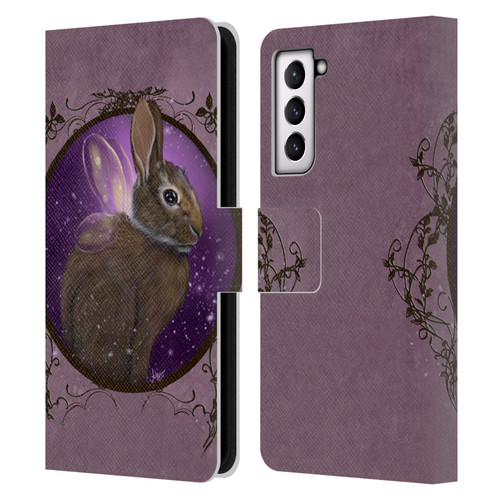 Ash Evans Animals Rabbit Leather Book Wallet Case Cover For Samsung Galaxy S21 5G