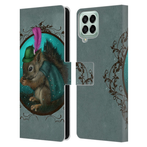 Ash Evans Animals Squirrel Leather Book Wallet Case Cover For Samsung Galaxy M33 (2022)