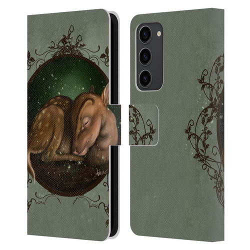 Ash Evans Animals Foundling Fawn Leather Book Wallet Case Cover For Samsung Galaxy S23+ 5G