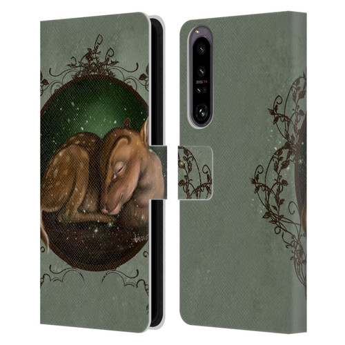 Ash Evans Animals Foundling Fawn Leather Book Wallet Case Cover For Sony Xperia 1 IV