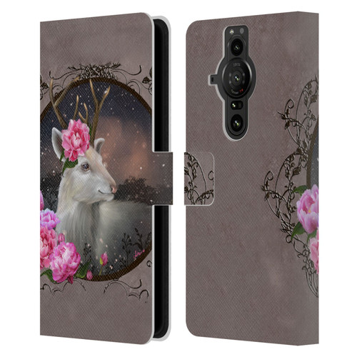 Ash Evans Animals White Deer Leather Book Wallet Case Cover For Sony Xperia Pro-I