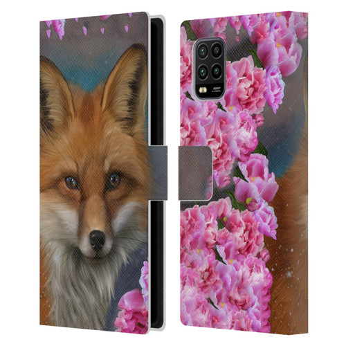Ash Evans Animals Fox Peonies Leather Book Wallet Case Cover For Xiaomi Mi 10 Lite 5G