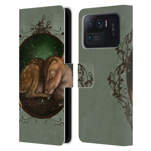 Ash Evans Animals Foundling Fawn Leather Book Wallet Case Cover For Xiaomi Mi 11 Ultra