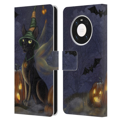 Ash Evans Black Cats The Witching Time Leather Book Wallet Case Cover For Huawei Mate 40 Pro 5G