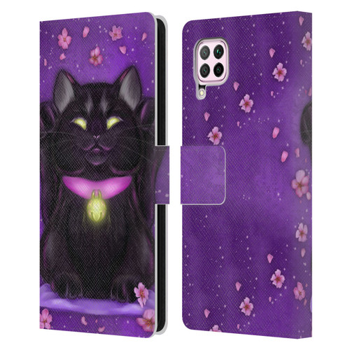 Ash Evans Black Cats Lucky Leather Book Wallet Case Cover For Huawei Nova 6 SE / P40 Lite