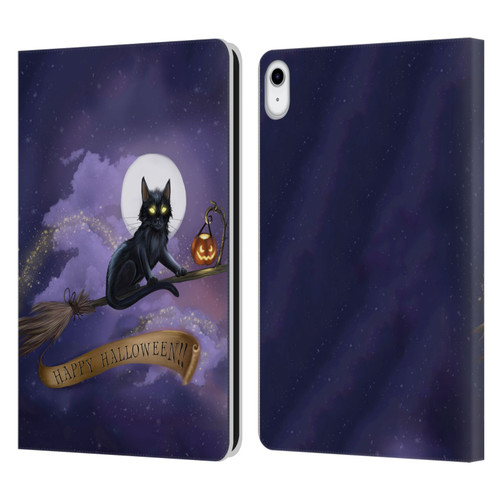 Ash Evans Black Cats Happy Halloween Leather Book Wallet Case Cover For Apple iPad 10.9 (2022)
