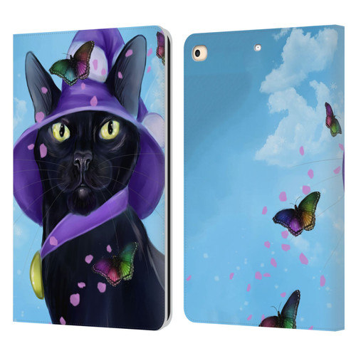 Ash Evans Black Cats Butterfly Sky Leather Book Wallet Case Cover For Apple iPad 9.7 2017 / iPad 9.7 2018