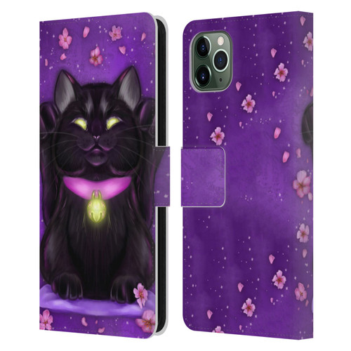 Ash Evans Black Cats Lucky Leather Book Wallet Case Cover For Apple iPhone 11 Pro Max