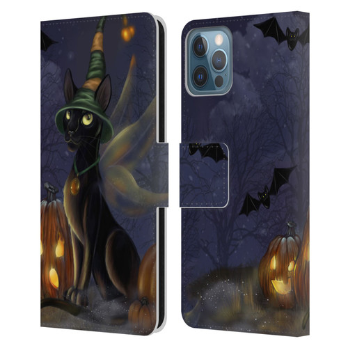 Ash Evans Black Cats The Witching Time Leather Book Wallet Case Cover For Apple iPhone 12 / iPhone 12 Pro