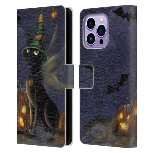 Ash Evans Black Cats The Witching Time Leather Book Wallet Case Cover For Apple iPhone 14 Pro Max