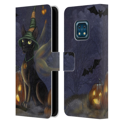 Ash Evans Black Cats The Witching Time Leather Book Wallet Case Cover For Nokia XR20