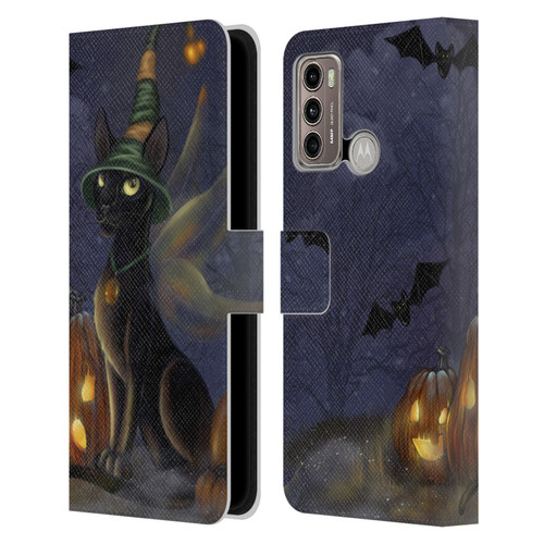 Ash Evans Black Cats The Witching Time Leather Book Wallet Case Cover For Motorola Moto G60 / Moto G40 Fusion