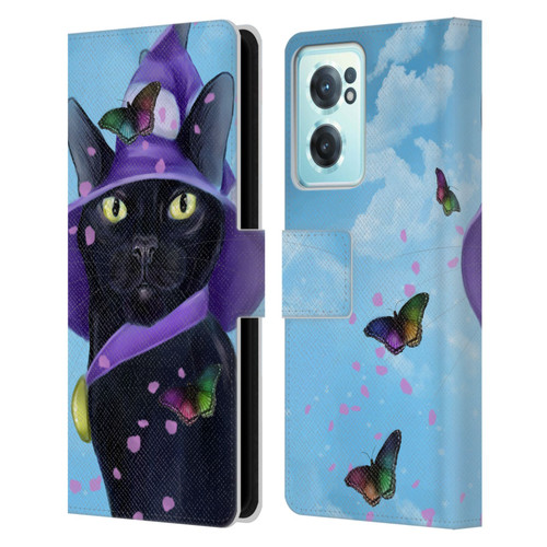 Ash Evans Black Cats Butterfly Sky Leather Book Wallet Case Cover For OnePlus Nord CE 2 5G