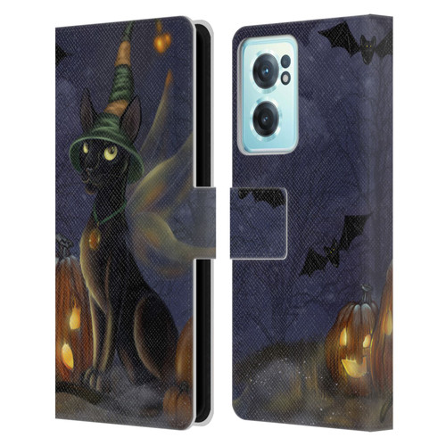 Ash Evans Black Cats The Witching Time Leather Book Wallet Case Cover For OnePlus Nord CE 2 5G