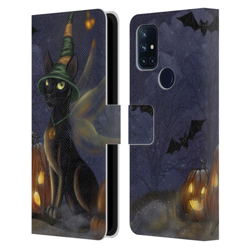 Ash Evans Black Cats The Witching Time Leather Book Wallet Case Cover For OnePlus Nord N10 5G