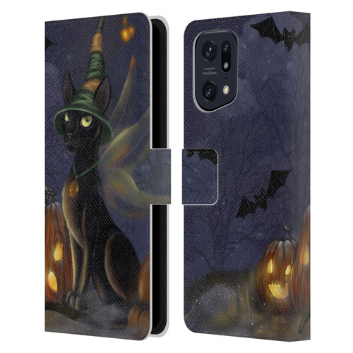 Ash Evans Black Cats The Witching Time Leather Book Wallet Case Cover For OPPO Find X5