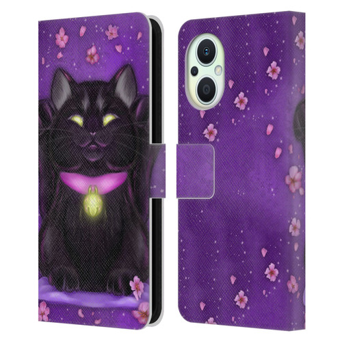 Ash Evans Black Cats Lucky Leather Book Wallet Case Cover For OPPO Reno8 Lite