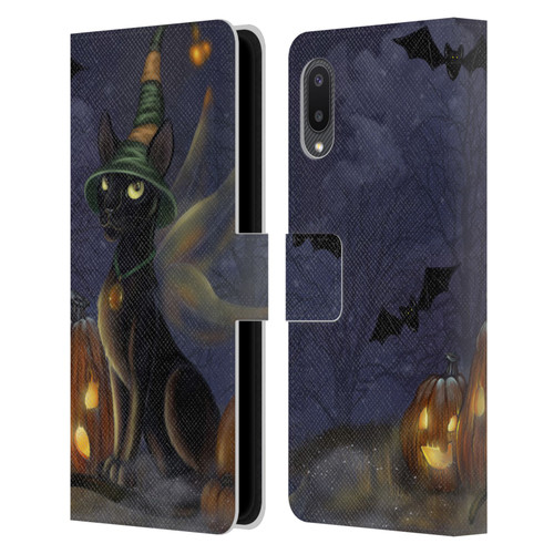 Ash Evans Black Cats The Witching Time Leather Book Wallet Case Cover For Samsung Galaxy A02/M02 (2021)