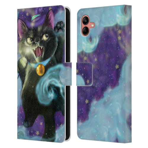 Ash Evans Black Cats Poof! Leather Book Wallet Case Cover For Samsung Galaxy A04 (2022)