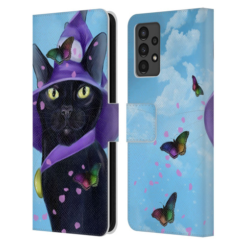 Ash Evans Black Cats Butterfly Sky Leather Book Wallet Case Cover For Samsung Galaxy A13 (2022)